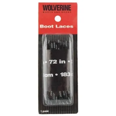 Wolverine 72" Nylon Boot Laces - Black