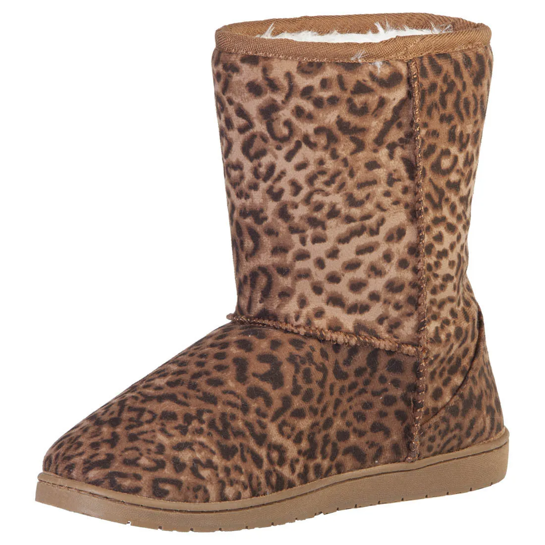 Women's 9-inch Microfiber Boots - Leopard Print