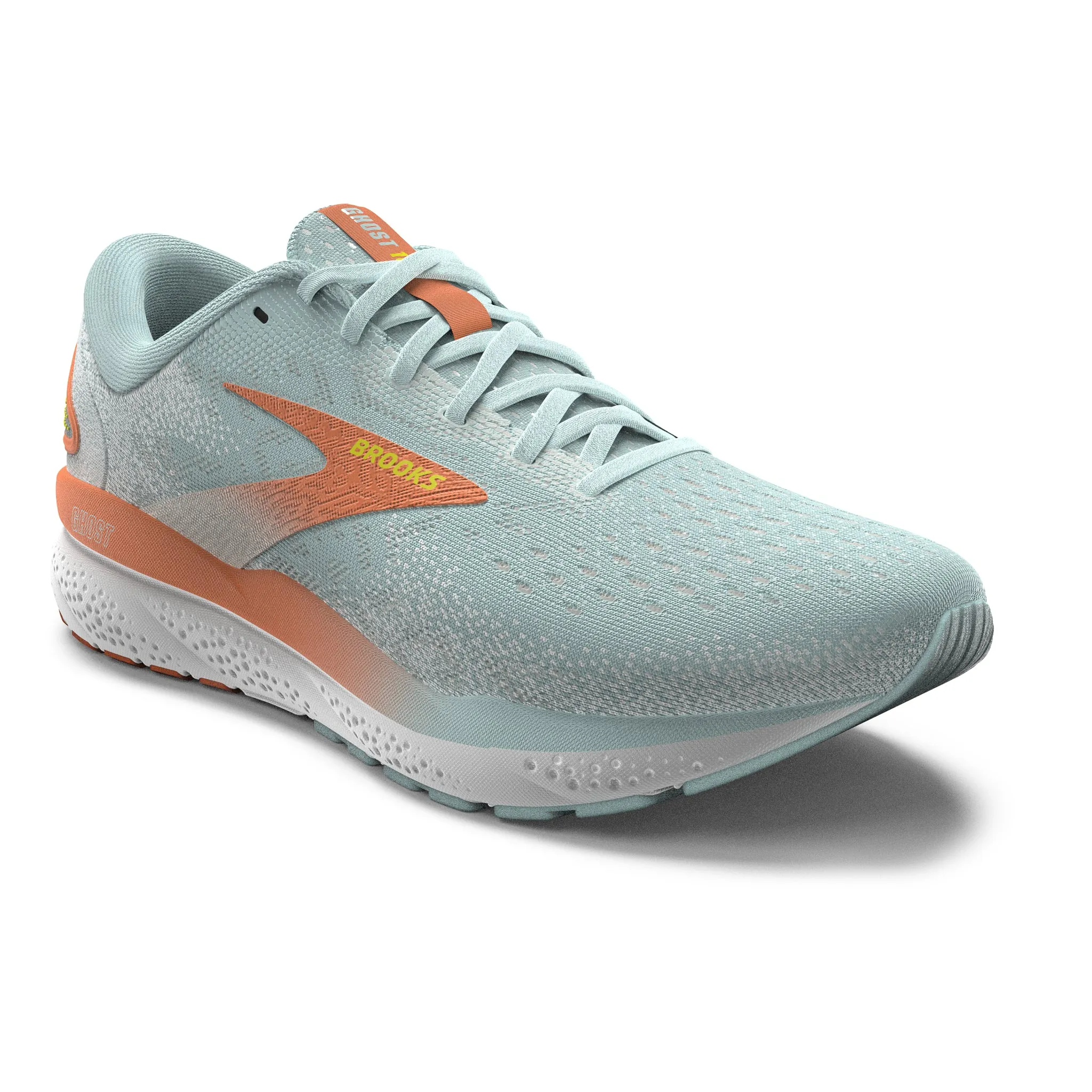 Women's Brooks Ghost 16 Road Running Shoe in Skylight/Coconut/Sunset