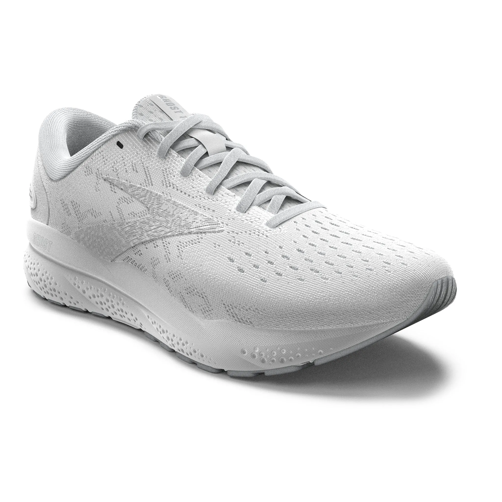 Women's Brooks Ghost 16 Road Running Shoe in White/White/Grey