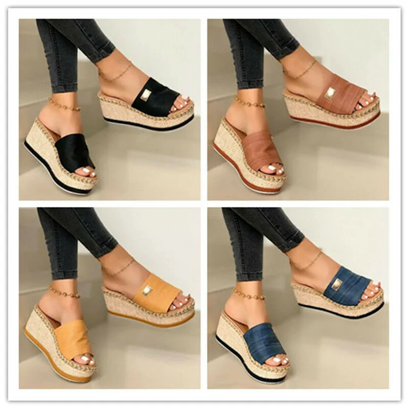 Women's Thick Bottom Open Toe Wedge Casual Sandals