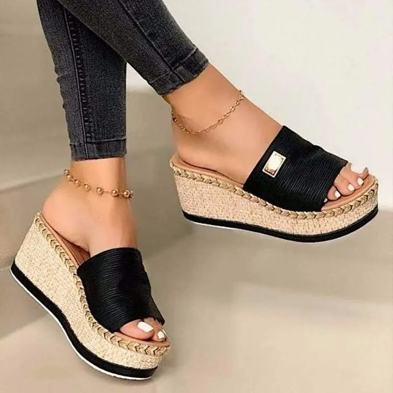 Women's Thick Bottom Open Toe Wedge Casual Sandals