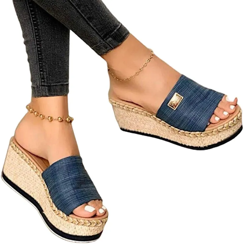 Women's Thick Bottom Open Toe Wedge Casual Sandals